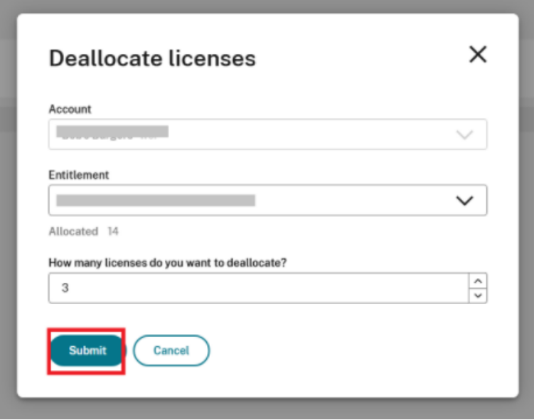 Deallocate quantity