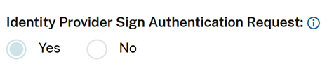 IDP Sign Authentication Request