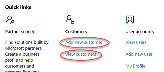 Customers links