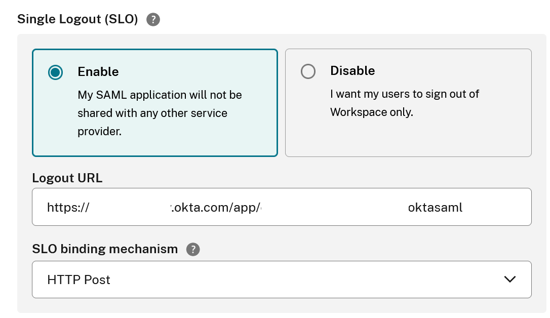 SAML Manual Logout