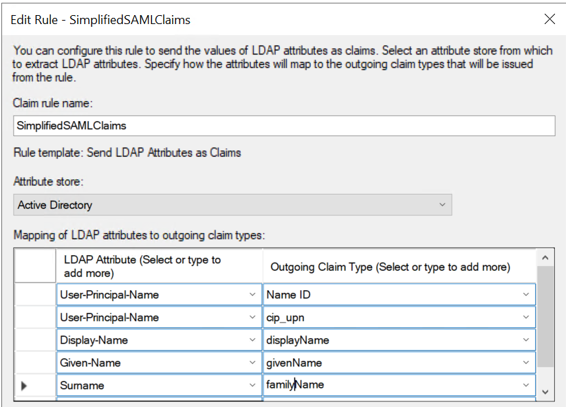 Configured claim rule