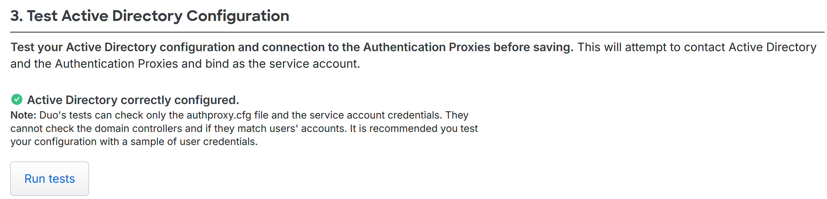 Saml duo run tests