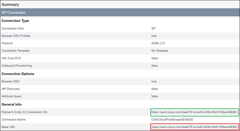 PingFederate console with misconfigured fields highlighted