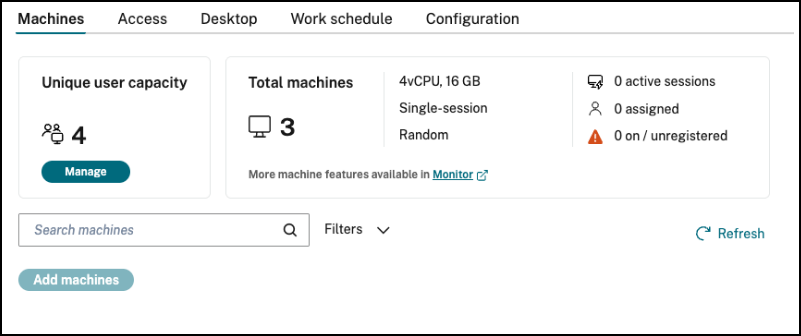 Add machines to a catalog