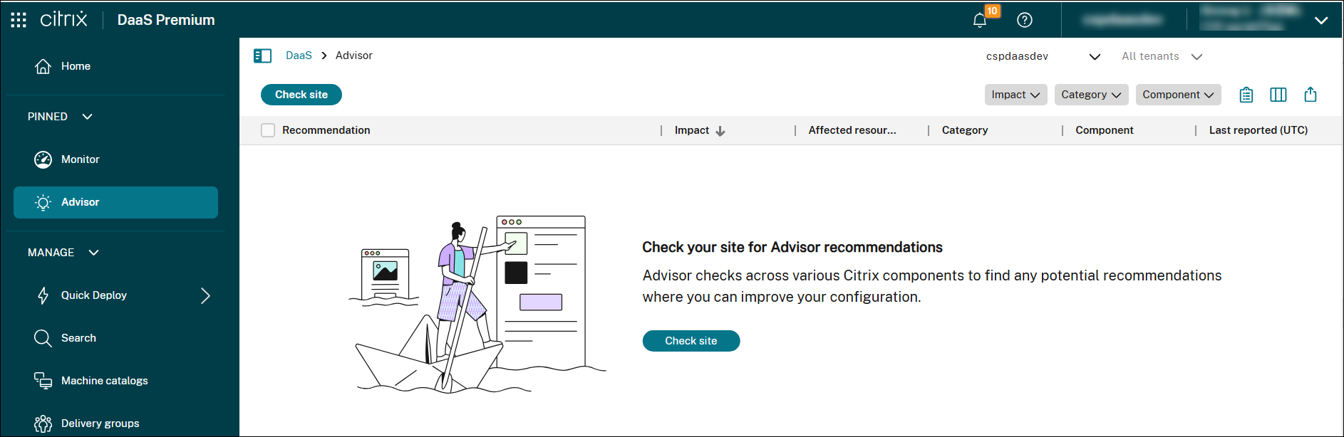 Advisor landing page