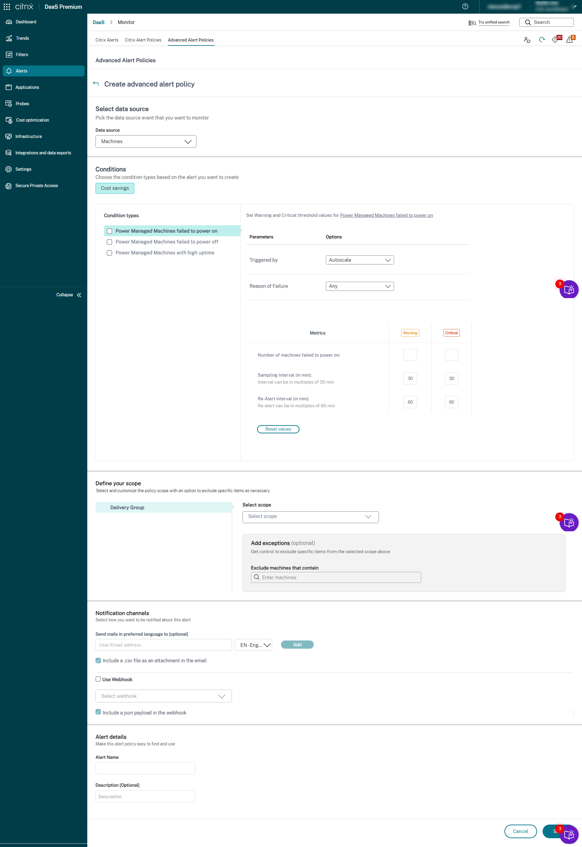 Alerts -machines