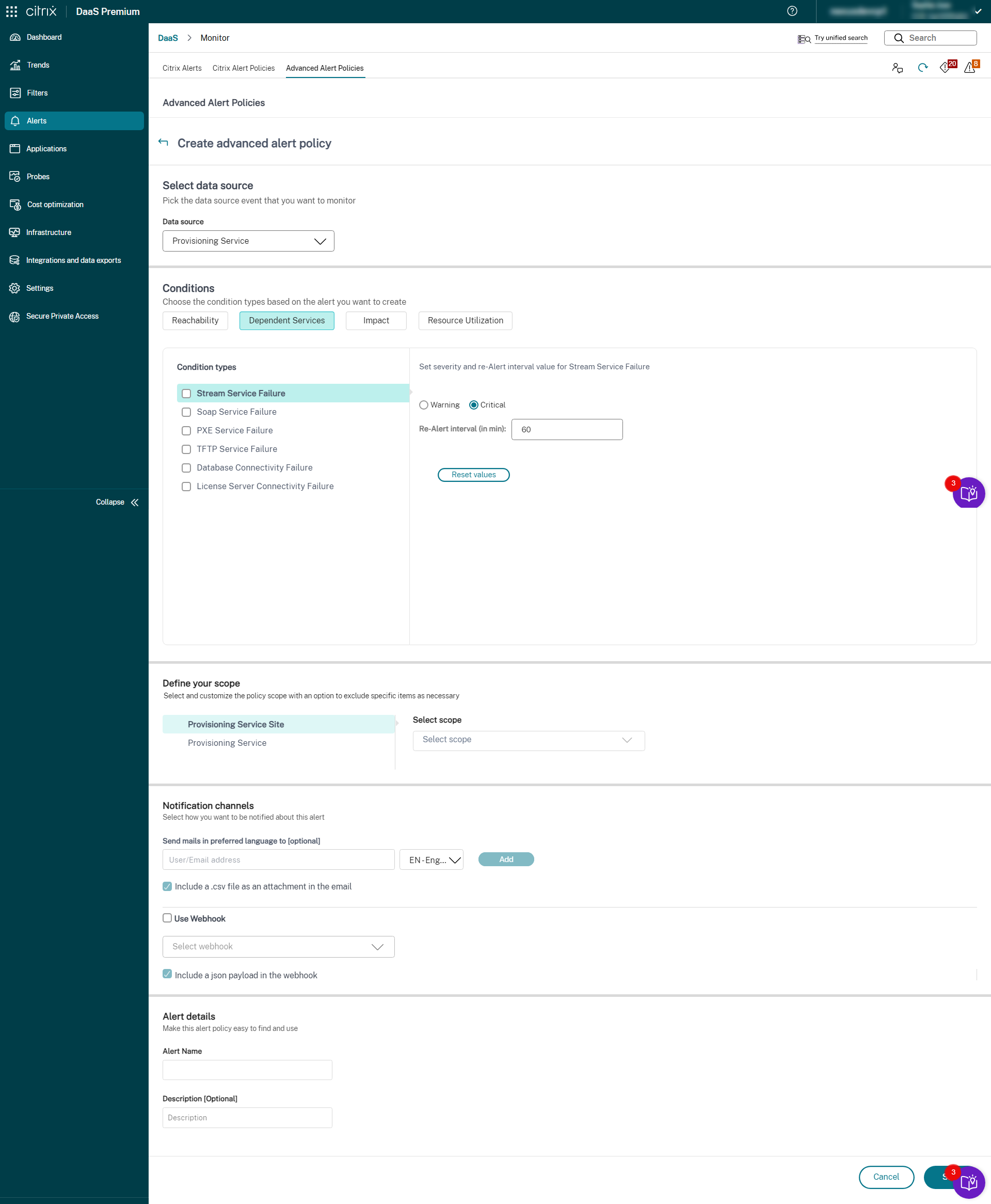 Provisioning service