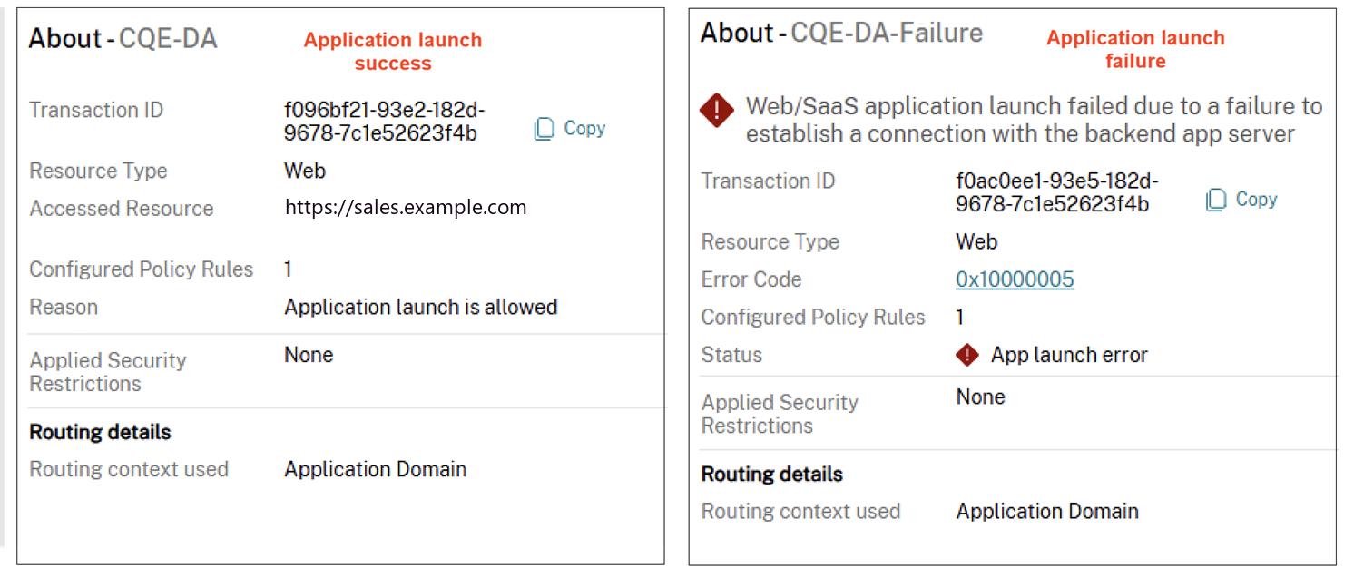 Application topology - About success