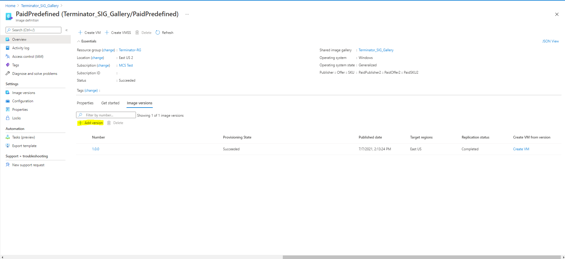 Azure Marketplace adds VDA version