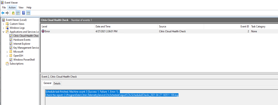 Cloud health check scheduler 13