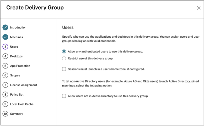 Delivery group