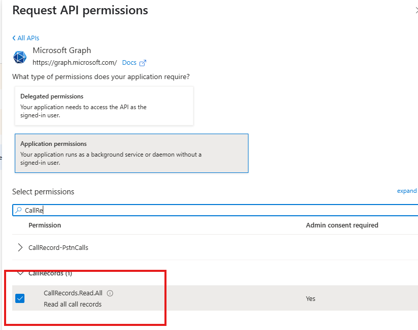 API Add Permissions
