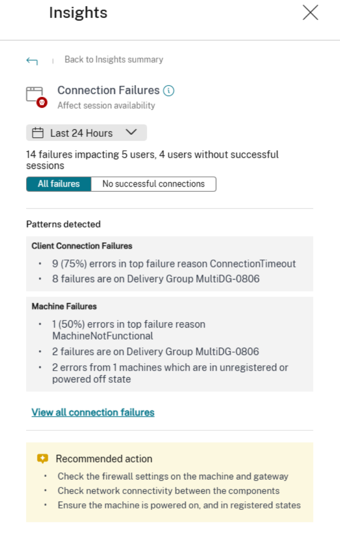 Connection Failures
