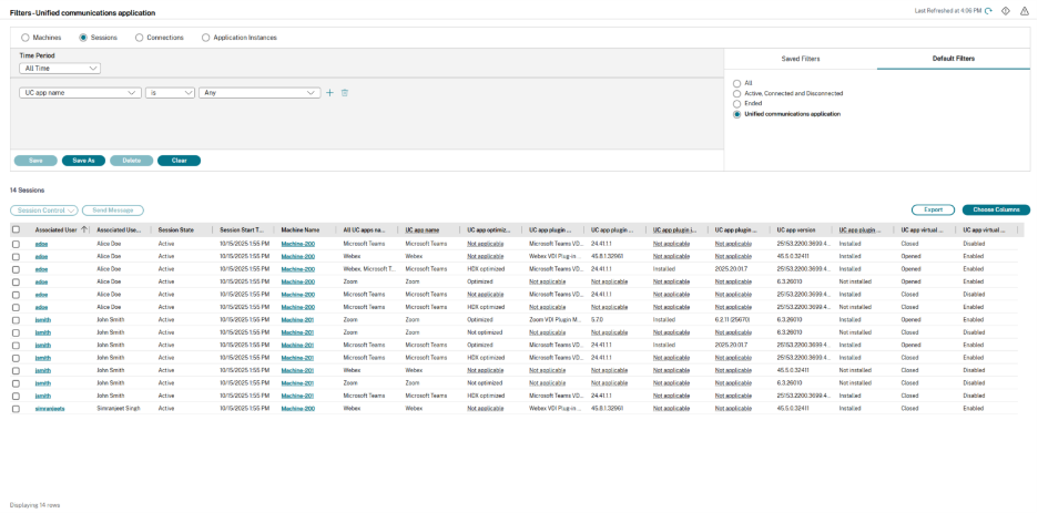 UC App Metrics