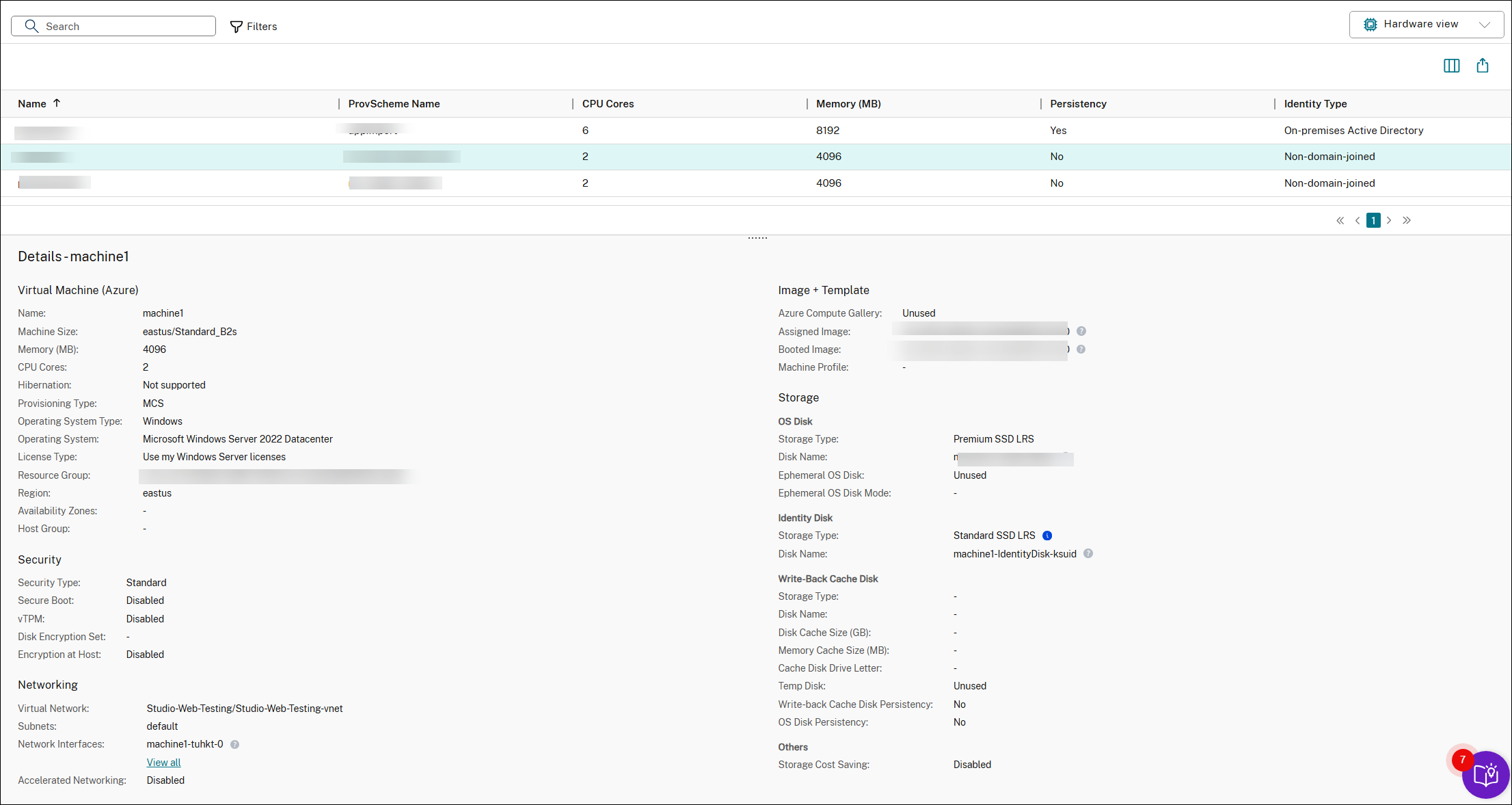 Hardware view