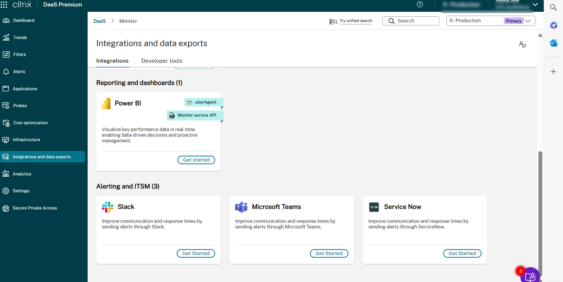 Integrations and data exports