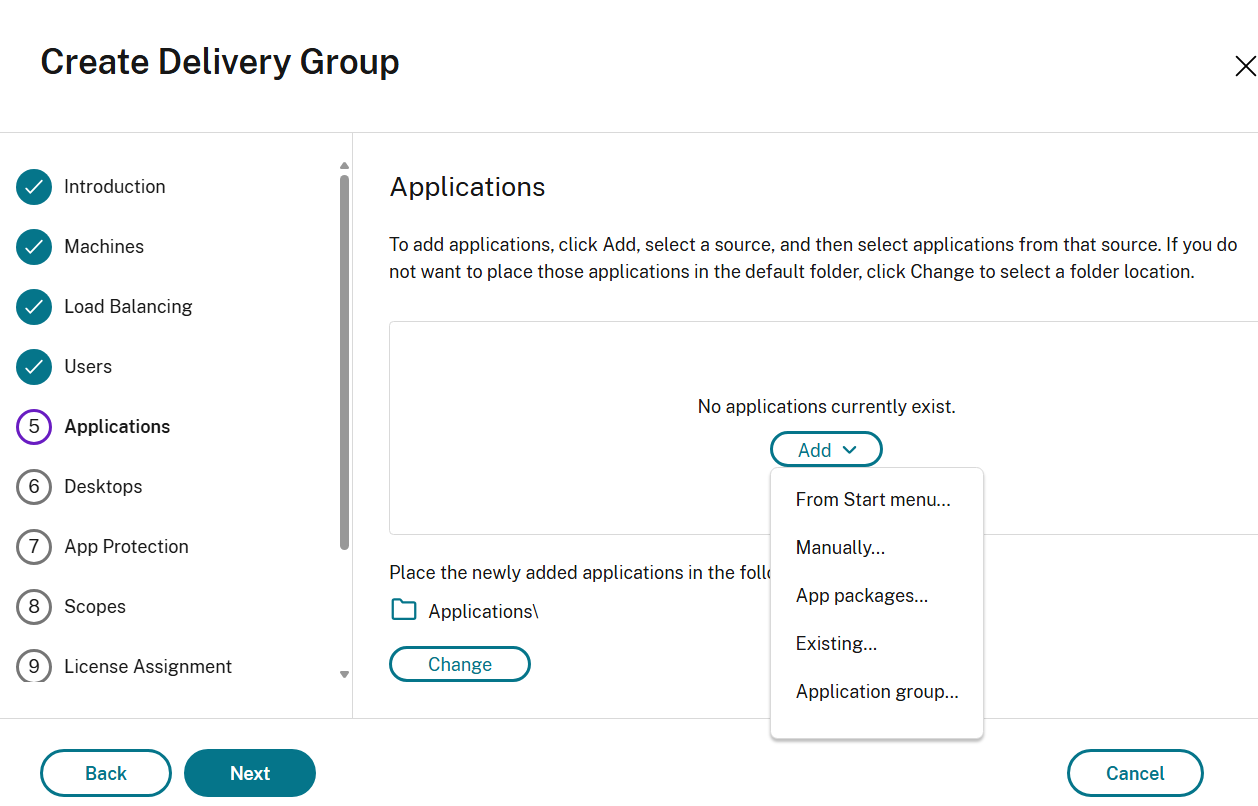 Application page for multi-session and single-session shared OS