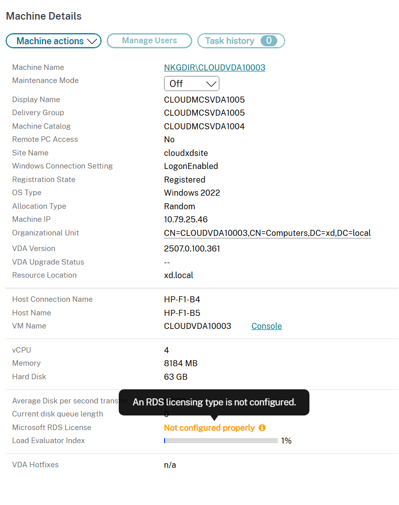 Microsoft RDS License health