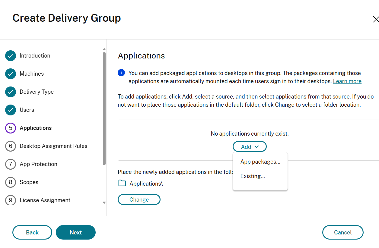 Application page for single-session static OS