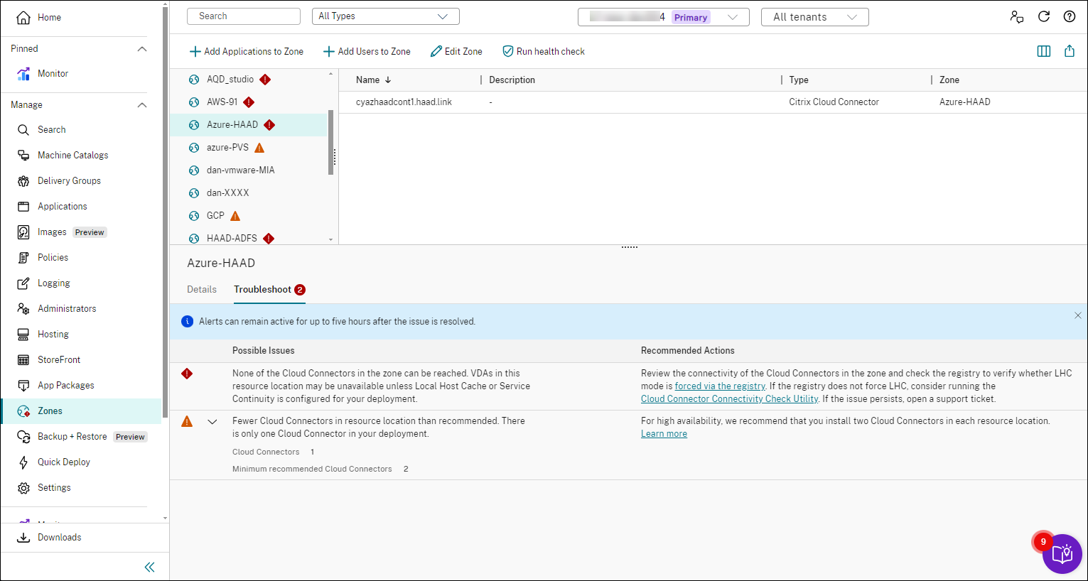 Troubleshooting example