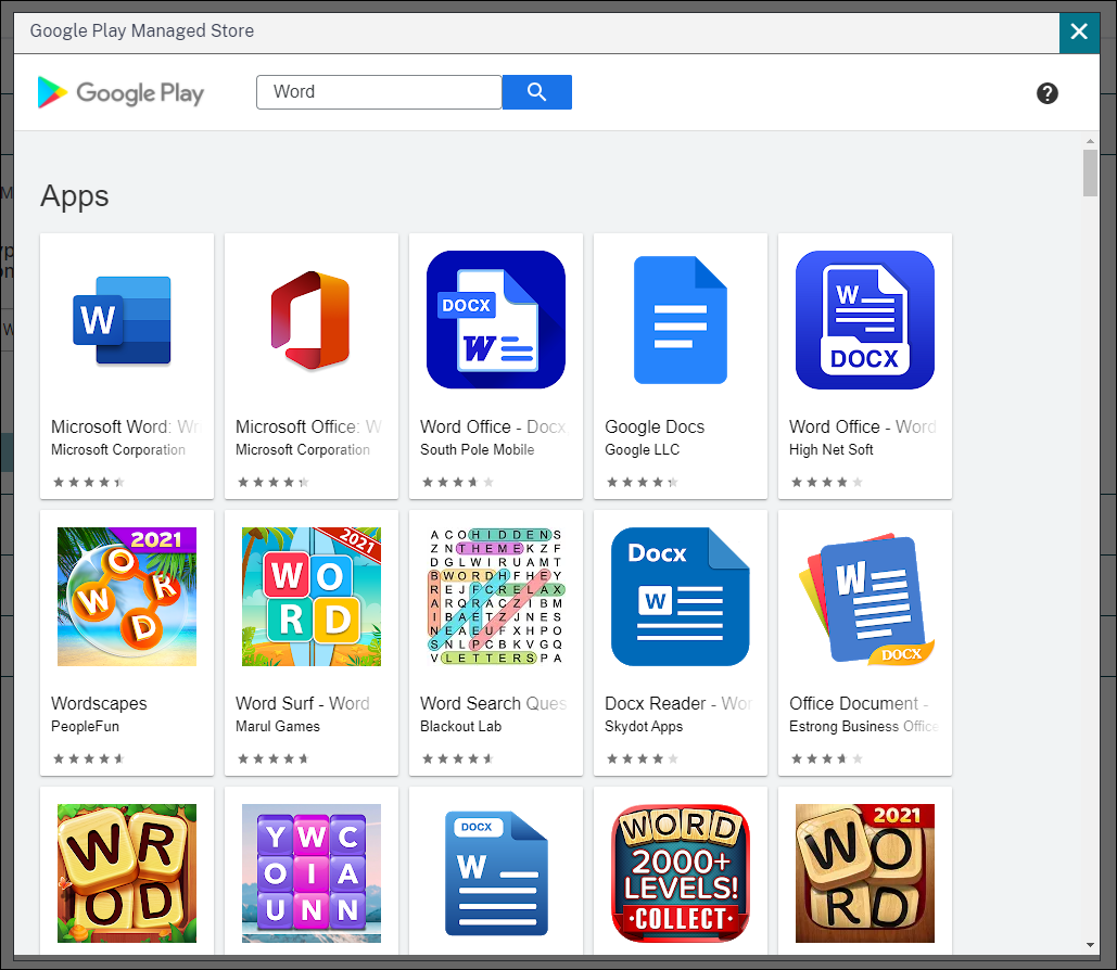 Google Play store