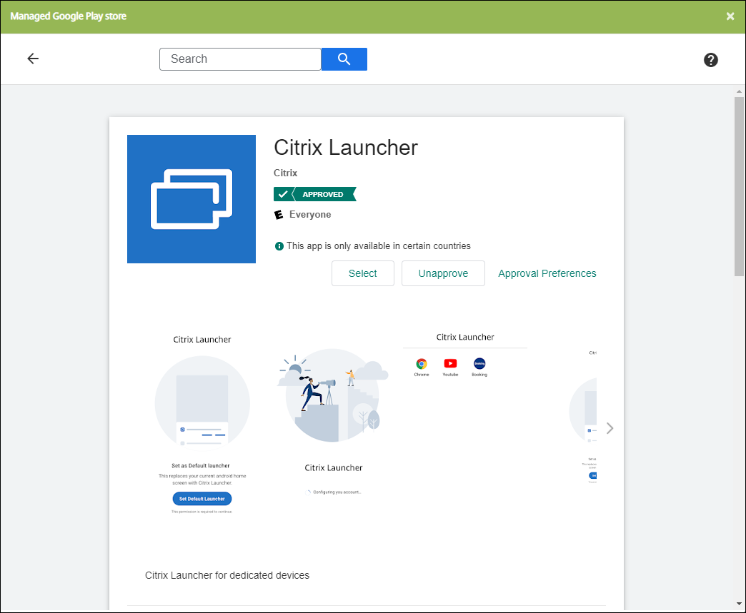 Add the Citrix Launcher app