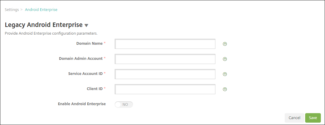 The Android Enterprise page