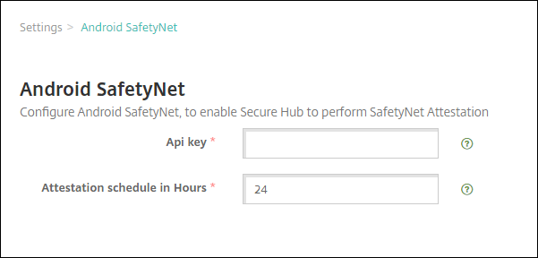Configuring Android SafetyNet