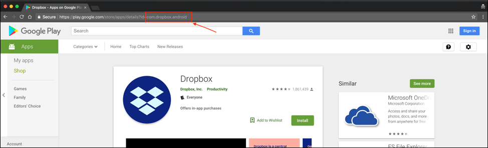 searching for an app