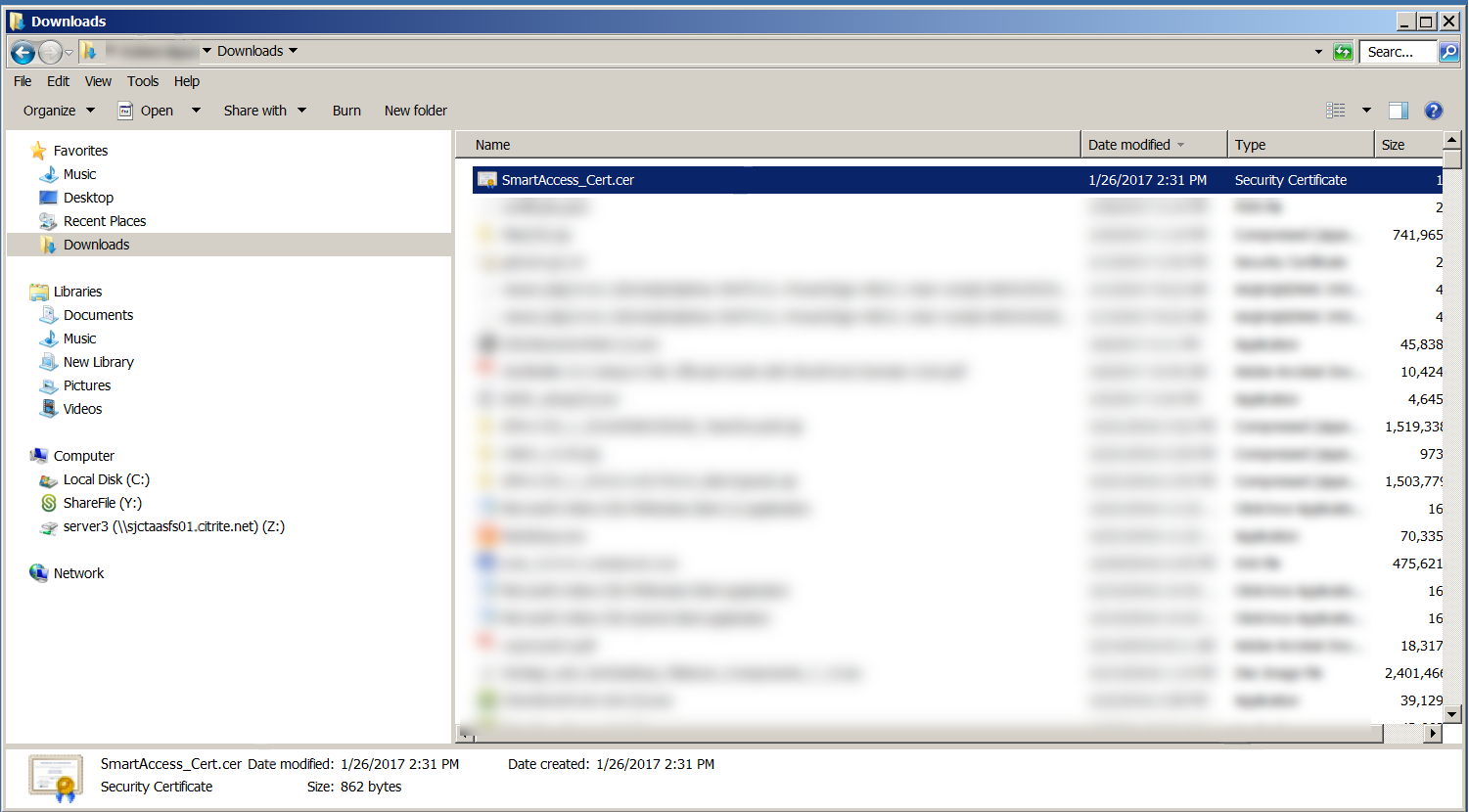 SmartAccess configuration