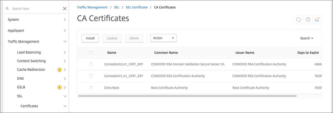 NetScaler Gateway configuration screen