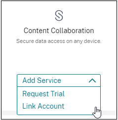 Link ShareFile Account menu