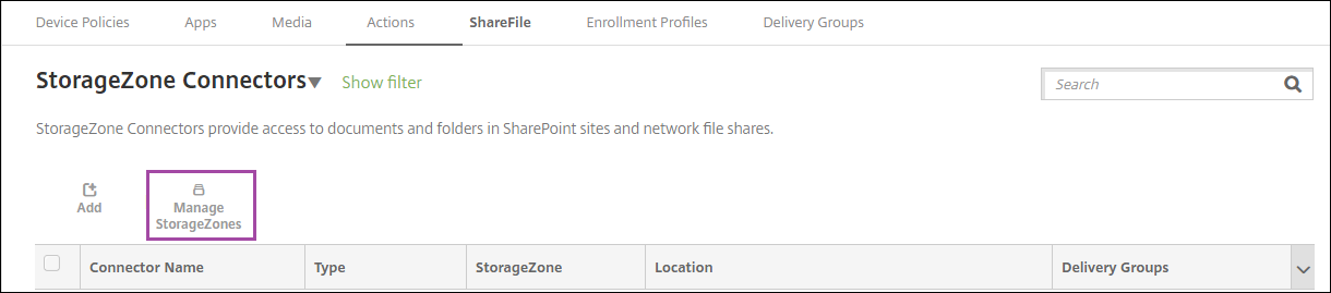 ShareFile configuration