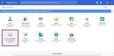Google administrator console