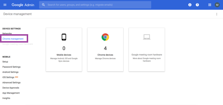 Google administrator console