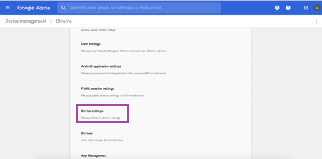 Google administrator console