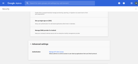 Google administrator console