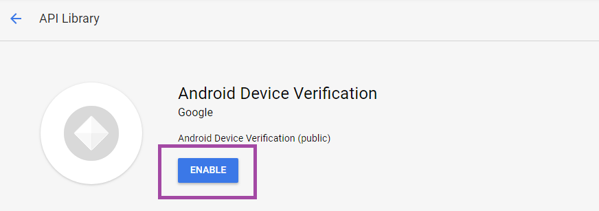 Google API page