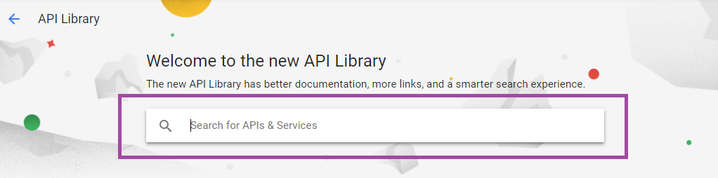 Google API page