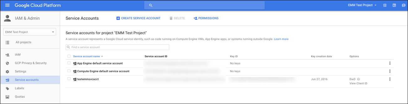 The View Client ID option