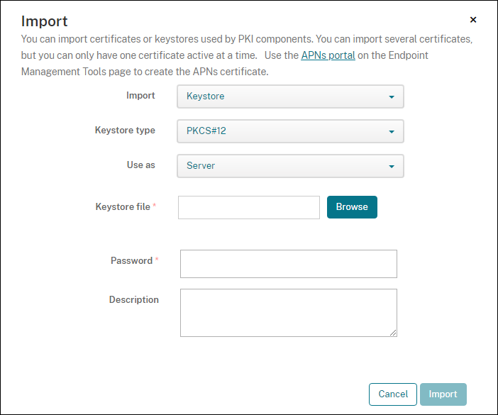 Certificate page