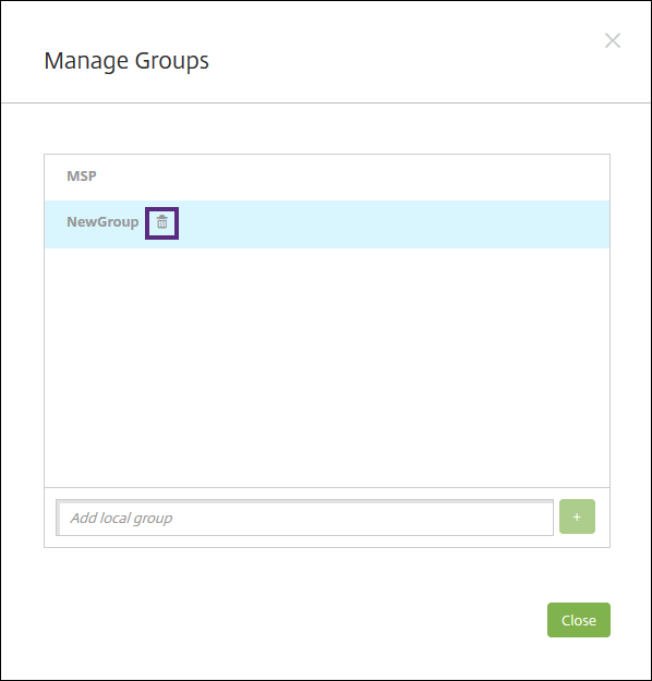 User group management