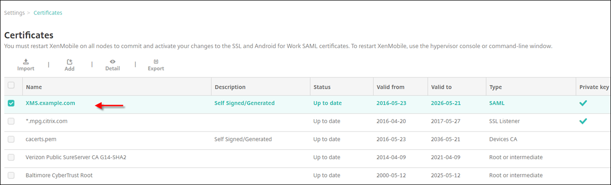 SmartAccess configuration