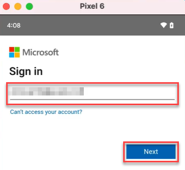 Citrix Secure Hub Sign in page
