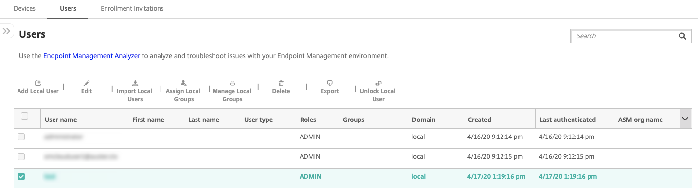 User management