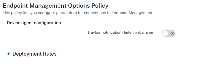 Device Policies configuration screen