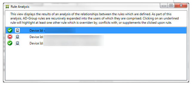 Rule analysis