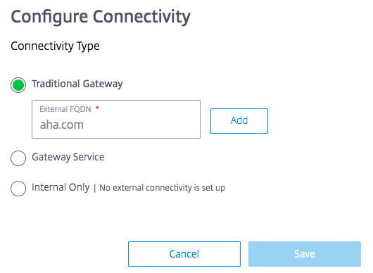 Select on-prem gateway