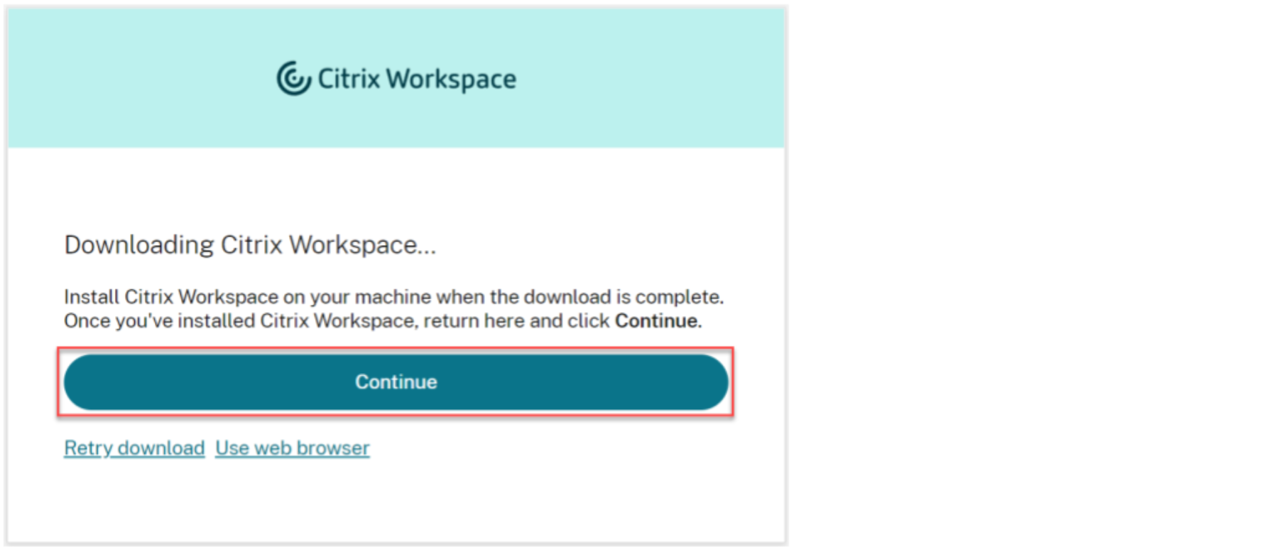 Download continue