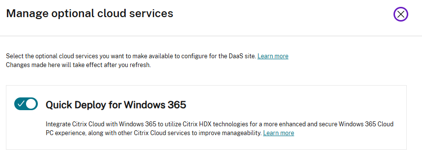 Enable Quick Deploy
